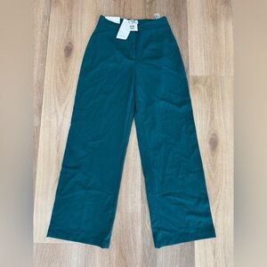 Green Wide-Leg Pants Bershka size 6